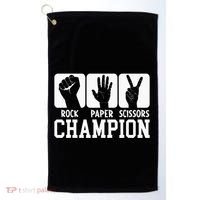 Funny Game Rock Paper Scissors Champion Golf Towel thumb 0
