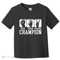 Funny Game Rock Paper Scissors Champion Toddler T-Shirt thumb 0