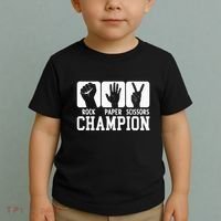 Funny Game Rock Paper Scissors Champion Toddler T-Shirt thumb 2