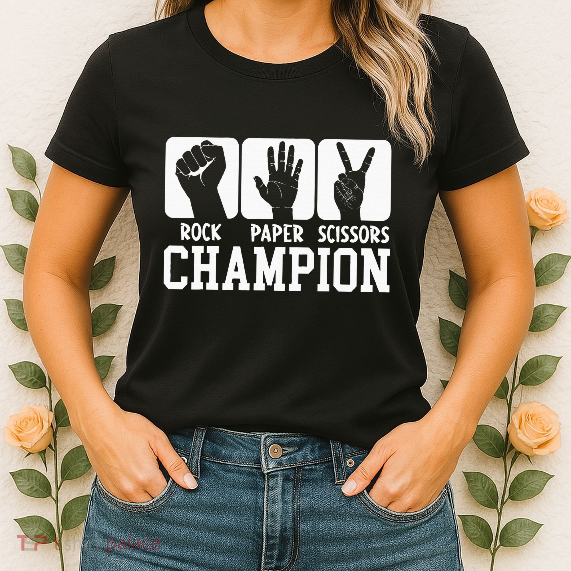 Funny Game Rock Paper Scissors Champion Women's T-Shirt