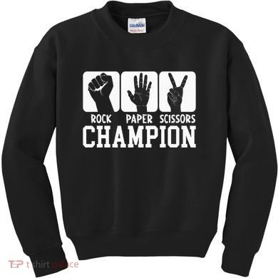 Funny Game Rock Paper Scissors Champion Kids Sweatshirt