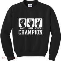 Funny Game Rock Paper Scissors Champion Kids Sweatshirt thumb 0