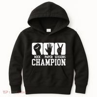 Funny Game Rock Paper Scissors Champion Kids Hoodie thumb 0