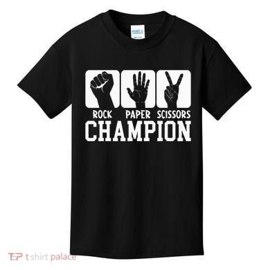 Funny Game Rock Paper Scissors Champion Kids T-Shirt