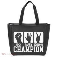Funny Game Rock Paper Scissors Champion Tote Bag thumb 0