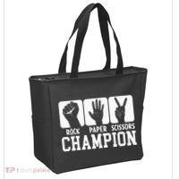 Funny Game Rock Paper Scissors Champion Tote Bag thumb 2