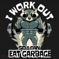 Funny Gym Raccoon I Workout So I Can Eat Garbage Women's Hoodie thumb 2