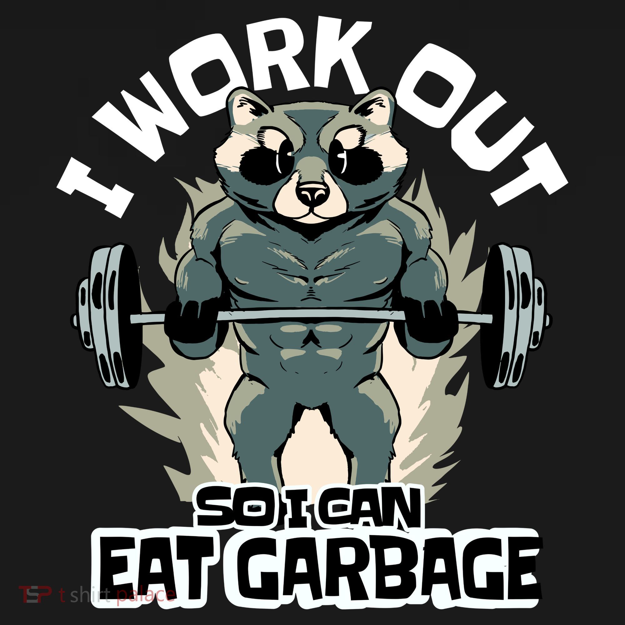 Funny Gym Raccoon I Workout So I Can Eat Garbage Women's Hoodie