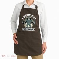 Funny Gym Raccoon I Workout So I Can Eat Garbage Apron thumb 2