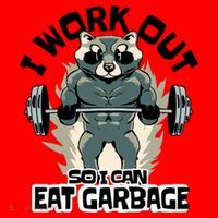Funny Gym Raccoon I Workout So I Can Eat Garbage Santa Hat thumb 1