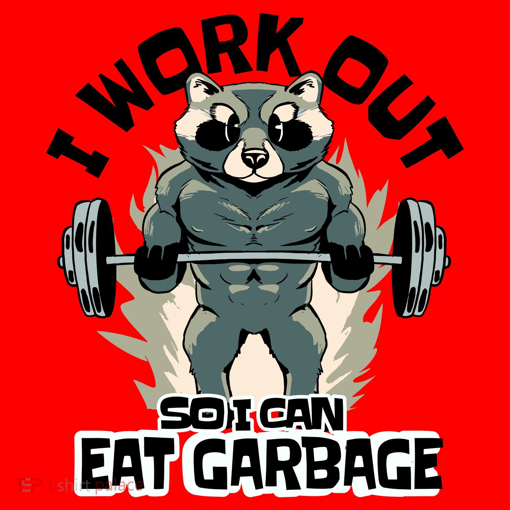 Funny Gym Raccoon I Workout So I Can Eat Garbage Santa Hat