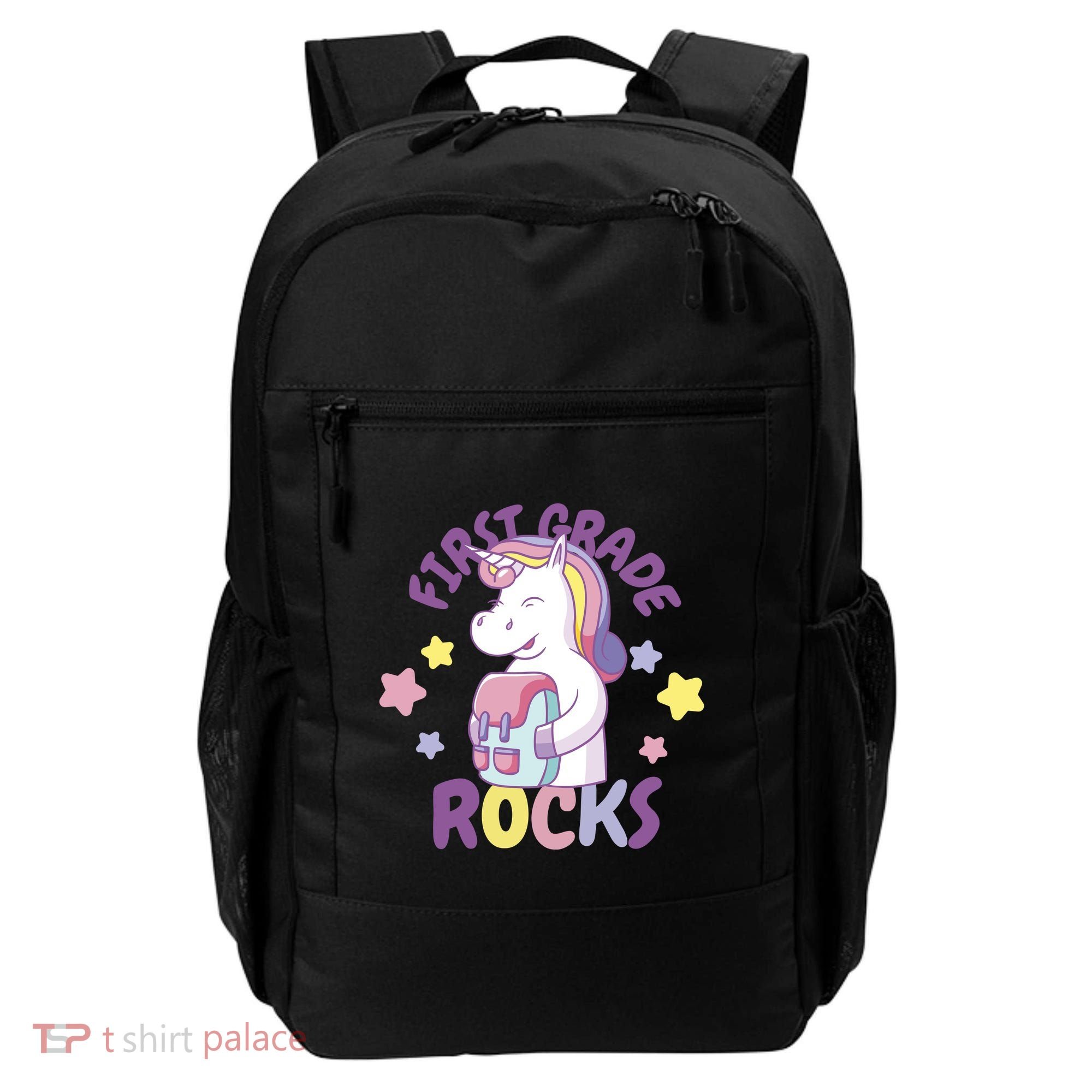 First Grade Rocks Unicorn Back To School Backpack
