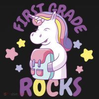 First Grade Rocks Unicorn Back To School Backpack thumb 2