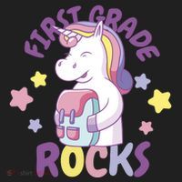 First Grade Rocks Unicorn Back To School Beanie thumb 2