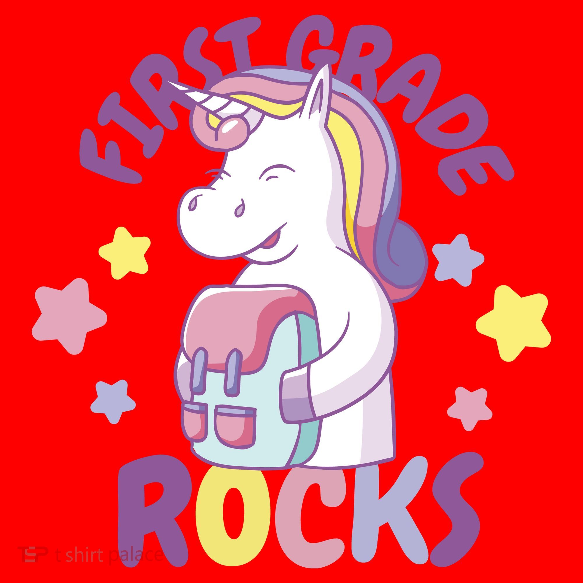 First Grade Rocks Unicorn Back To School Santa Hat