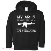 Funny Gun Righs Second Amendment My AR 15 Toddler Hoodie thumb 0