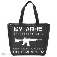 Funny Gun Righs Second Amendment My AR 15 Tote Bag thumb 0