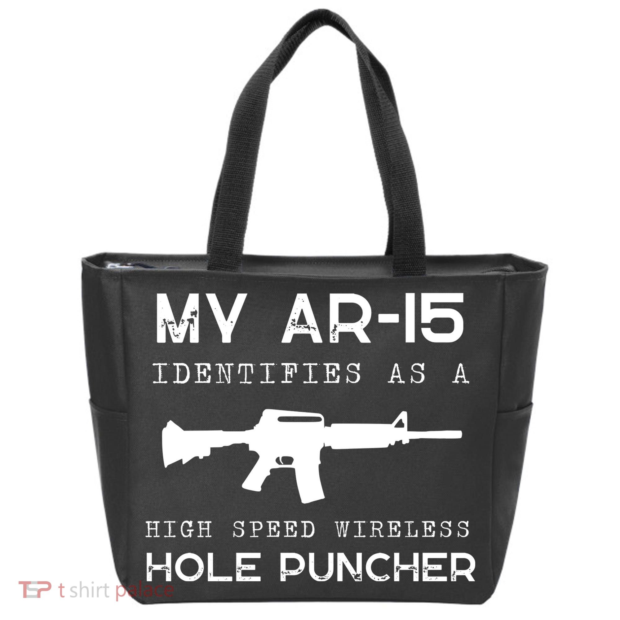 Funny Gun Righs Second Amendment My AR 15 Tote Bag