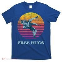 Funny Gift Retro Vintage Faded Cracked 70 80s Style Free Hugs Wrestling Gift T-Shirt thumb 0