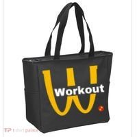 Fitness Gym Sarcastic Spoof Parody Logo Funny Workout Tote Bag thumb 2