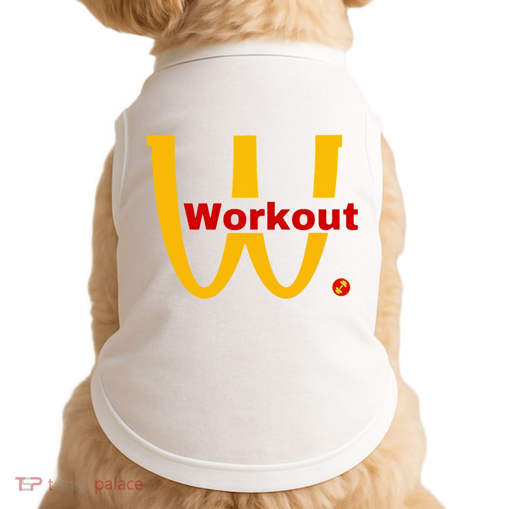 Fitness Gym Sarcastic Spoof Parody Logo Funny Workout Doggie Tank