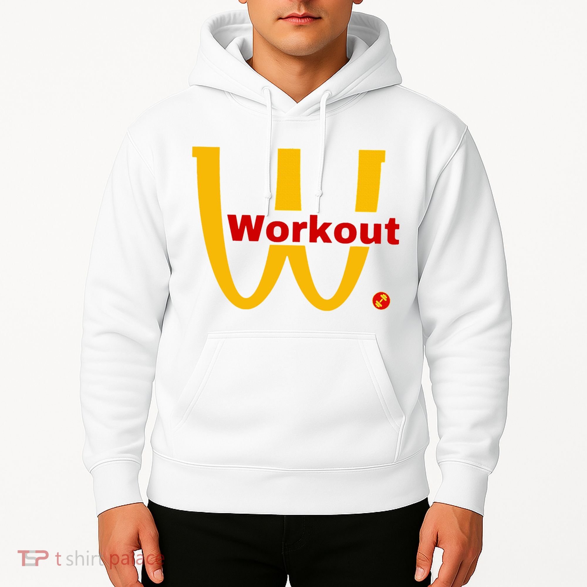 Fitness Gym Sarcastic Spoof Parody Logo Funny Workout Hoodie