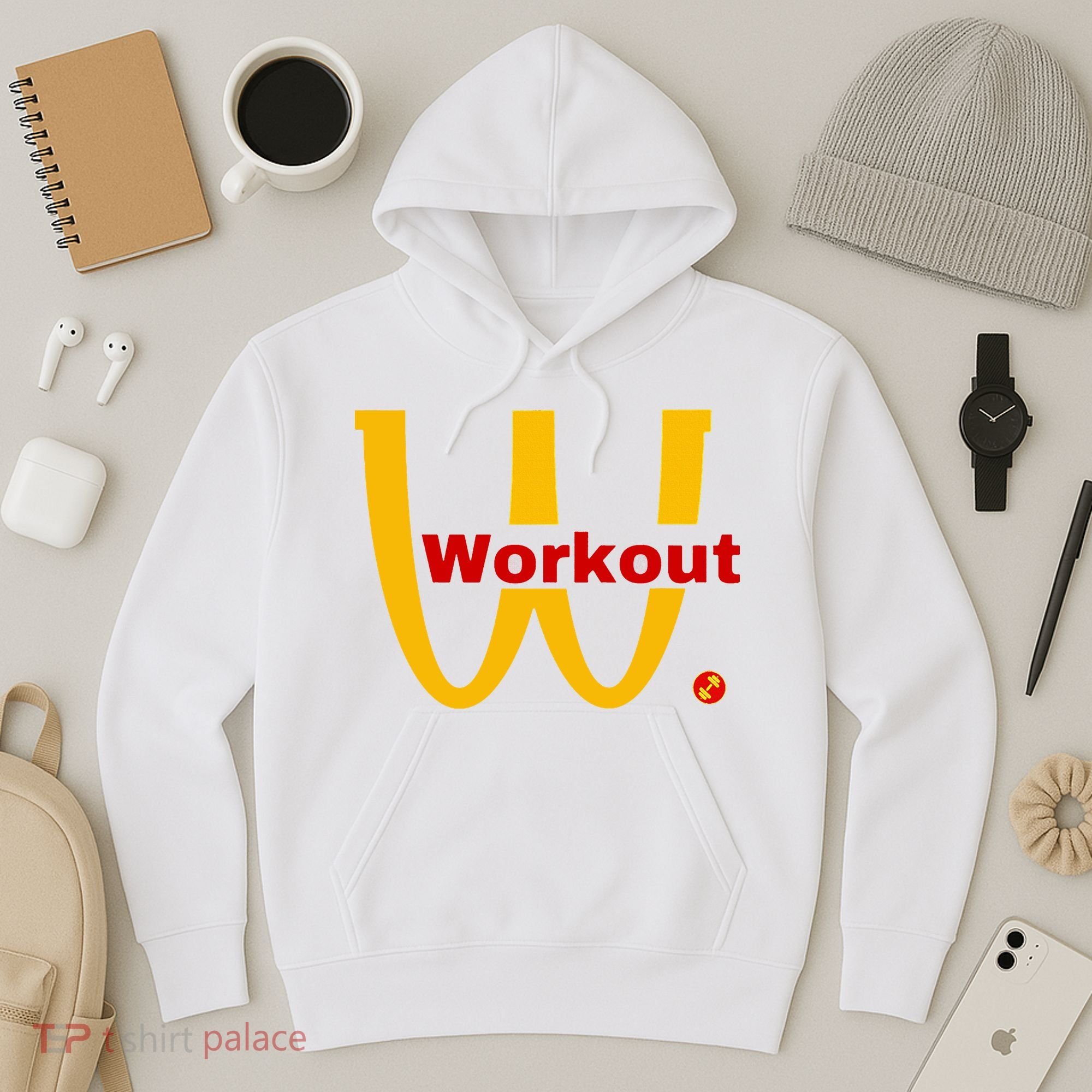 Fitness Gym Sarcastic Spoof Parody Logo Funny Workout Hoodie