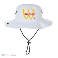 Fitness Gym Sarcastic Spoof Parody Logo Funny Workout Bucket Hat thumb 0