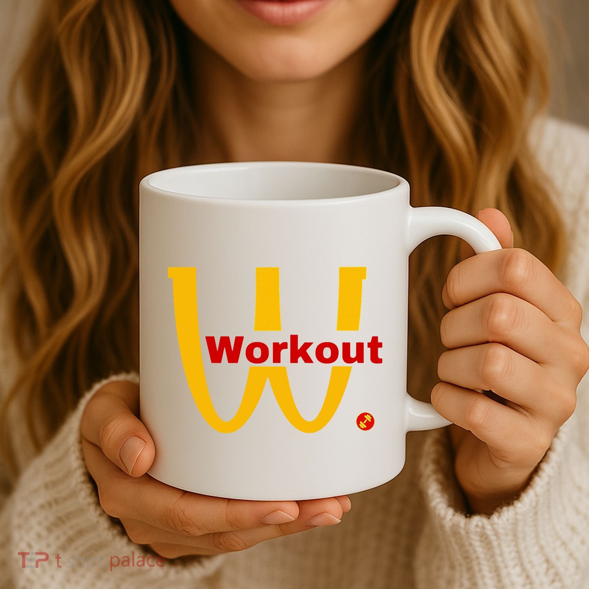 Fitness Gym Sarcastic Spoof Parody Logo Funny Workout Coffee Mug