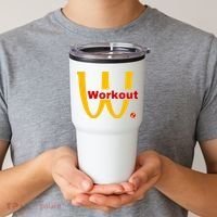 Fitness Gym Sarcastic Spoof Parody Logo Funny Workout Tumbler thumb 2
