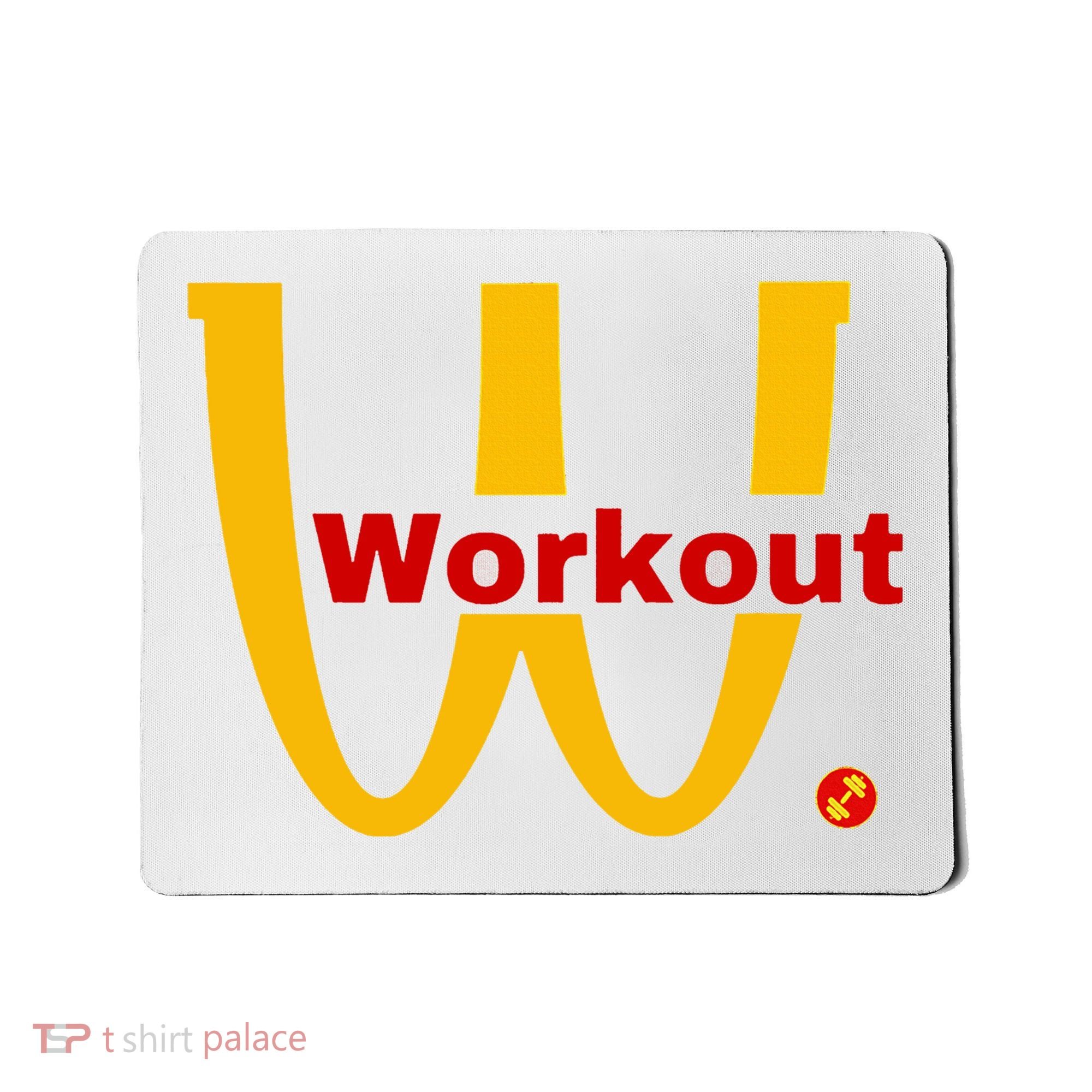 Fitness Gym Sarcastic Spoof Parody Logo Funny Workout Mousepad