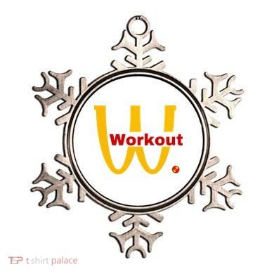 Fitness Gym Sarcastic Spoof Parody Logo Funny Workout Ornament