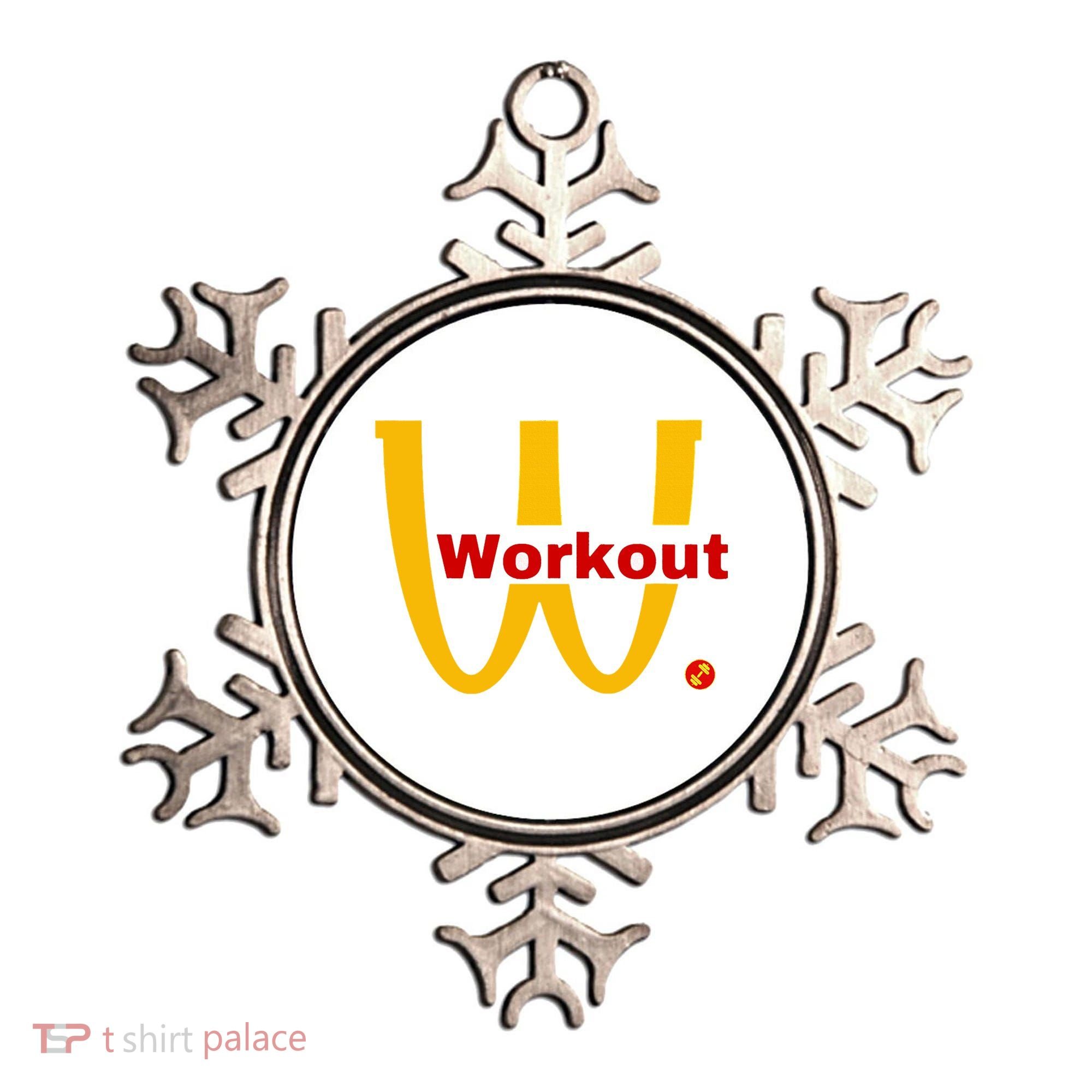 Fitness Gym Sarcastic Spoof Parody Logo Funny Workout Ornament