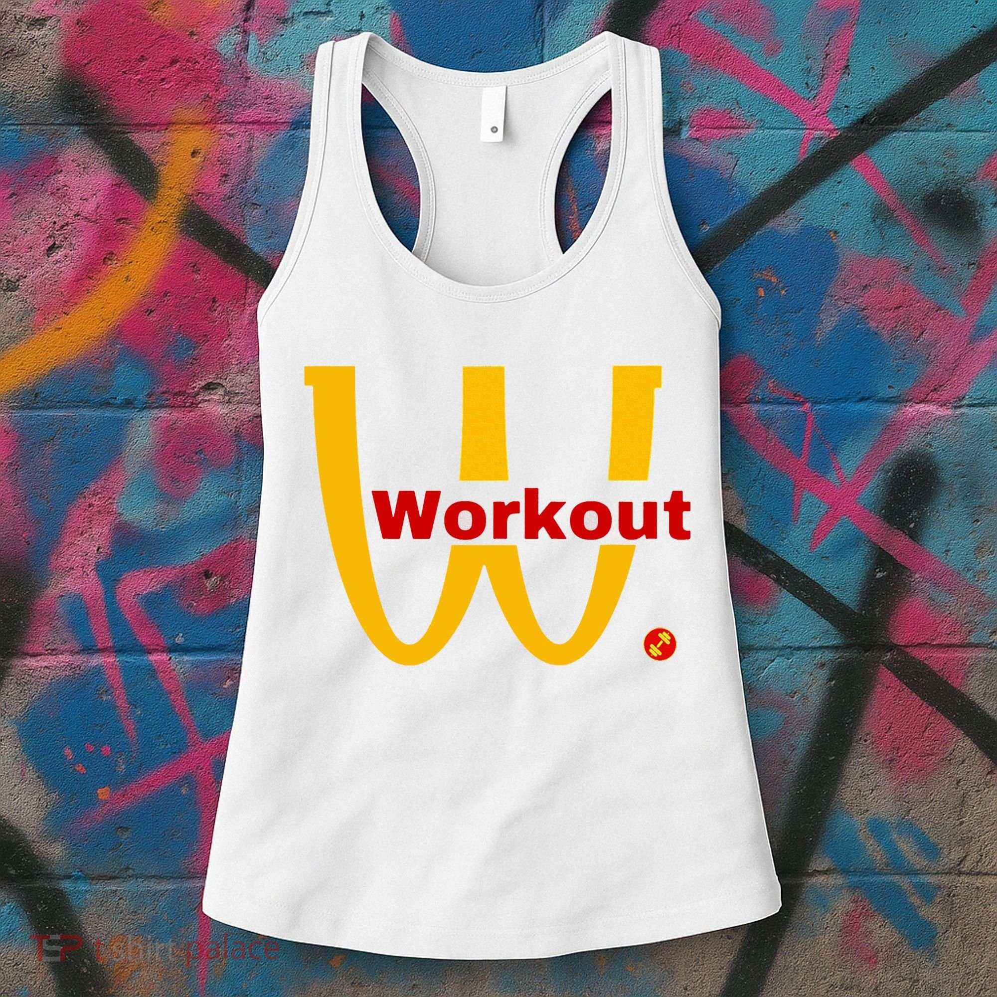 Fitness Gym Sarcastic Spoof Parody Logo Funny Workout Women's Tank Top