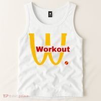 Fitness Gym Sarcastic Spoof Parody Logo Funny Workout Tank Top thumb 2