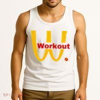 Fitness Gym Sarcastic Spoof Parody Logo Funny Workout Tank Top thumb 3