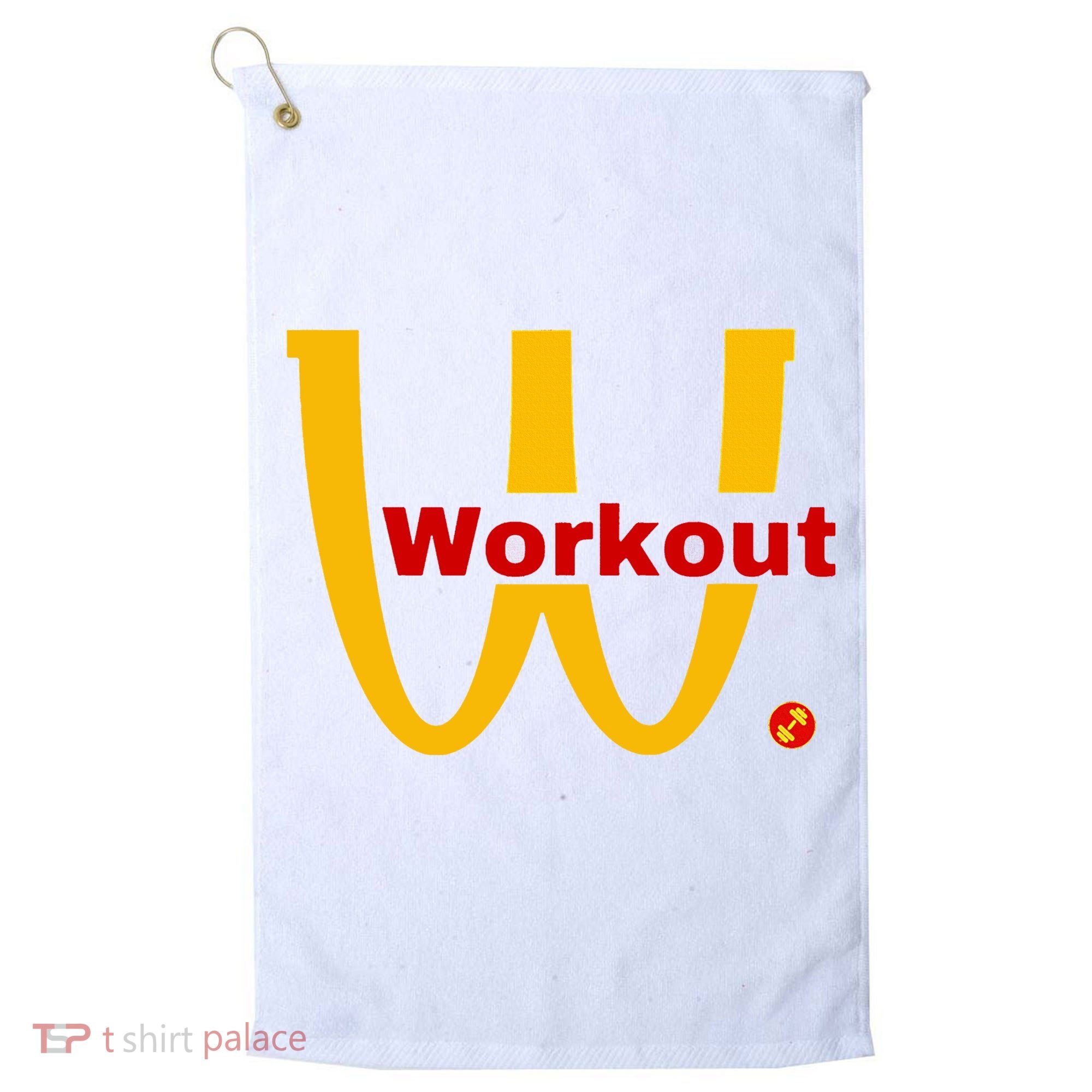 Fitness Gym Sarcastic Spoof Parody Logo Funny Workout Golf Towel