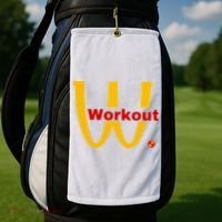 Fitness Gym Sarcastic Spoof Parody Logo Funny Workout Golf Towel thumb 2