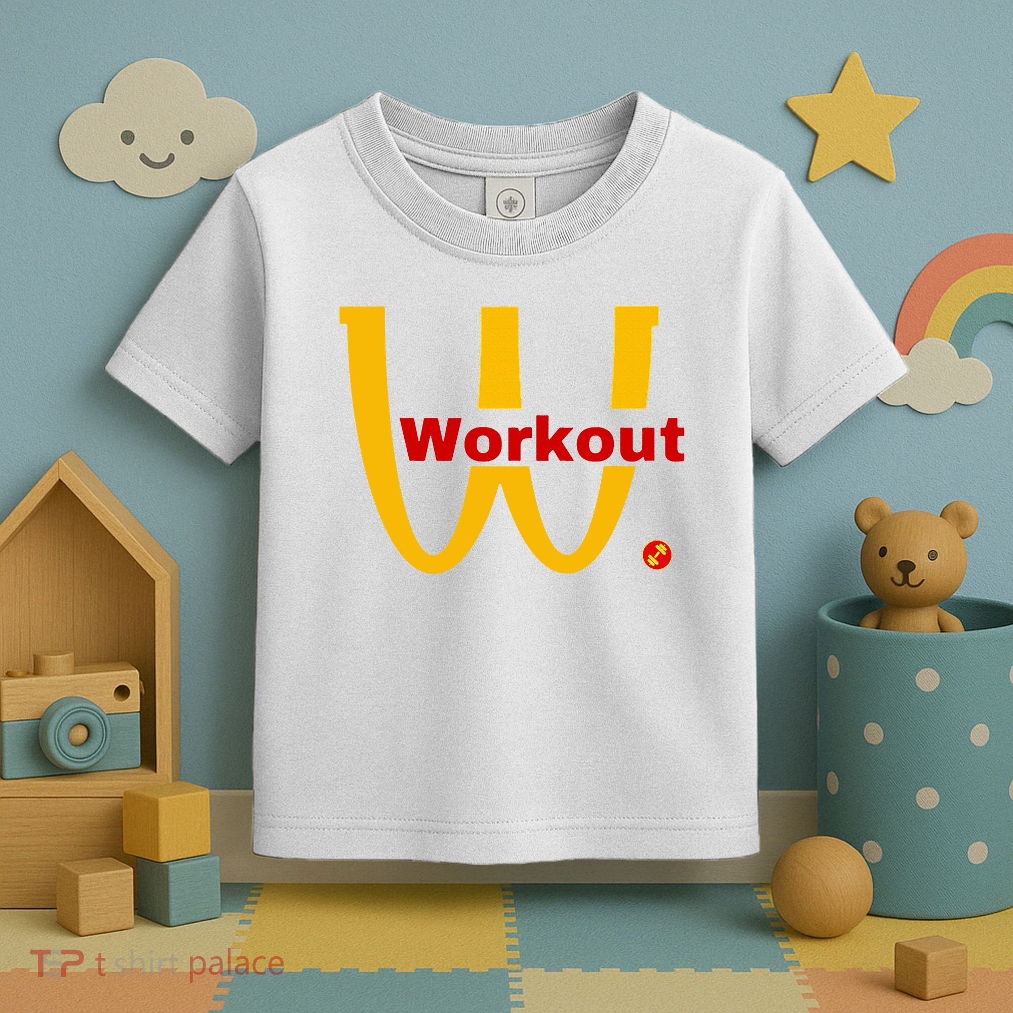 Fitness Gym Sarcastic Spoof Parody Logo Funny Workout Toddler T-Shirt