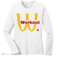 Fitness Gym Sarcastic Spoof Parody Logo Funny Workout Women's Long Sleeve Shirt thumb 0