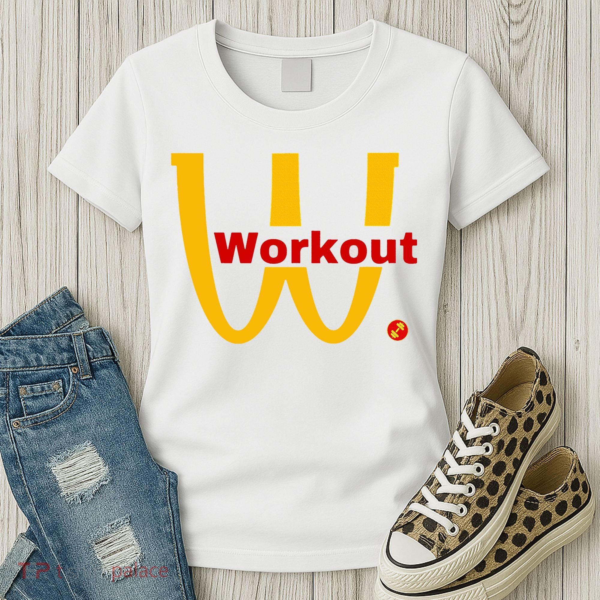 Fitness Gym Sarcastic Spoof Parody Logo Funny Workout Women's T-Shirt