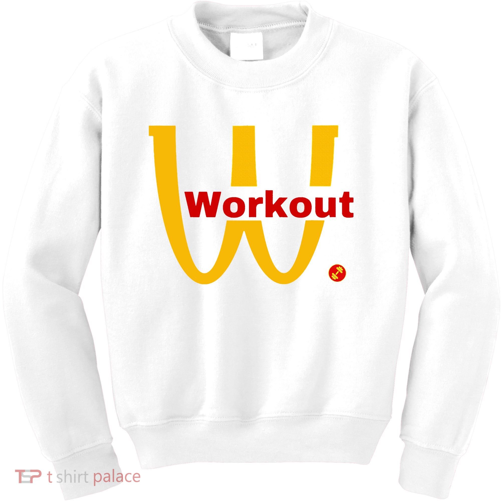 Fitness Gym Sarcastic Spoof Parody Logo Funny Workout Kids Sweatshirt