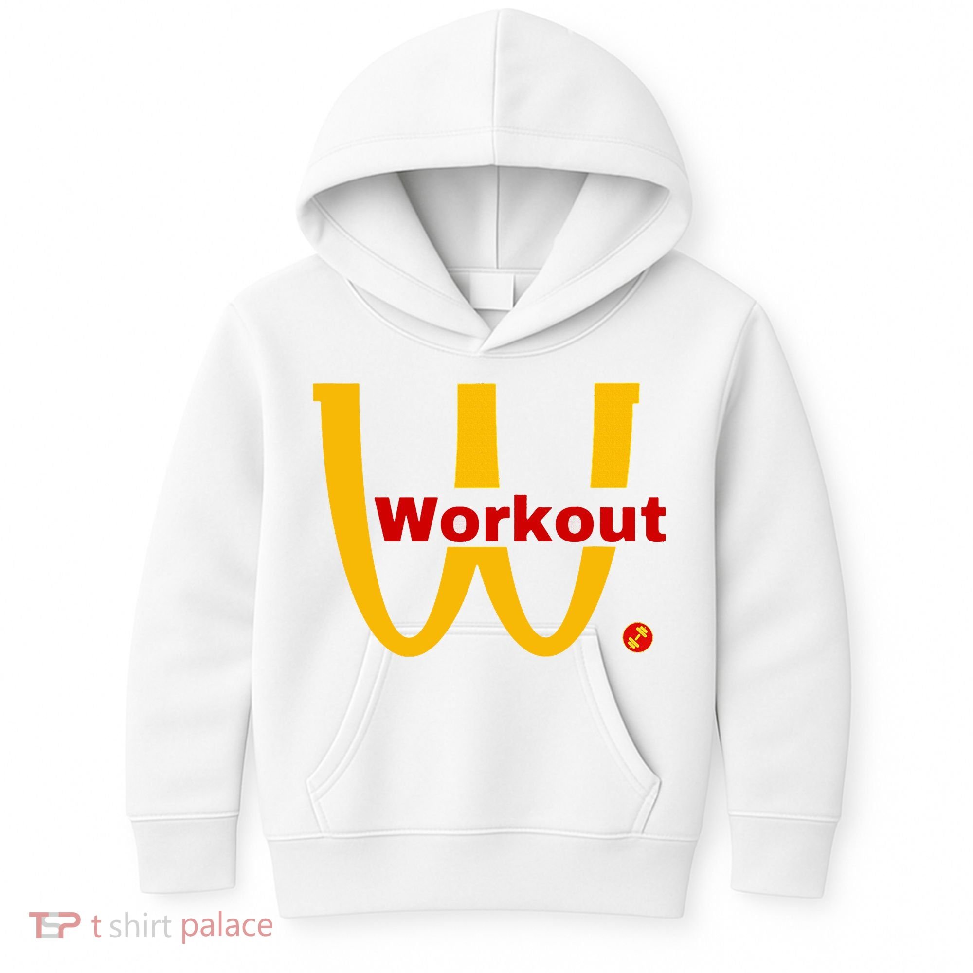 Fitness Gym Sarcastic Spoof Parody Logo Funny Workout Kids Hoodie