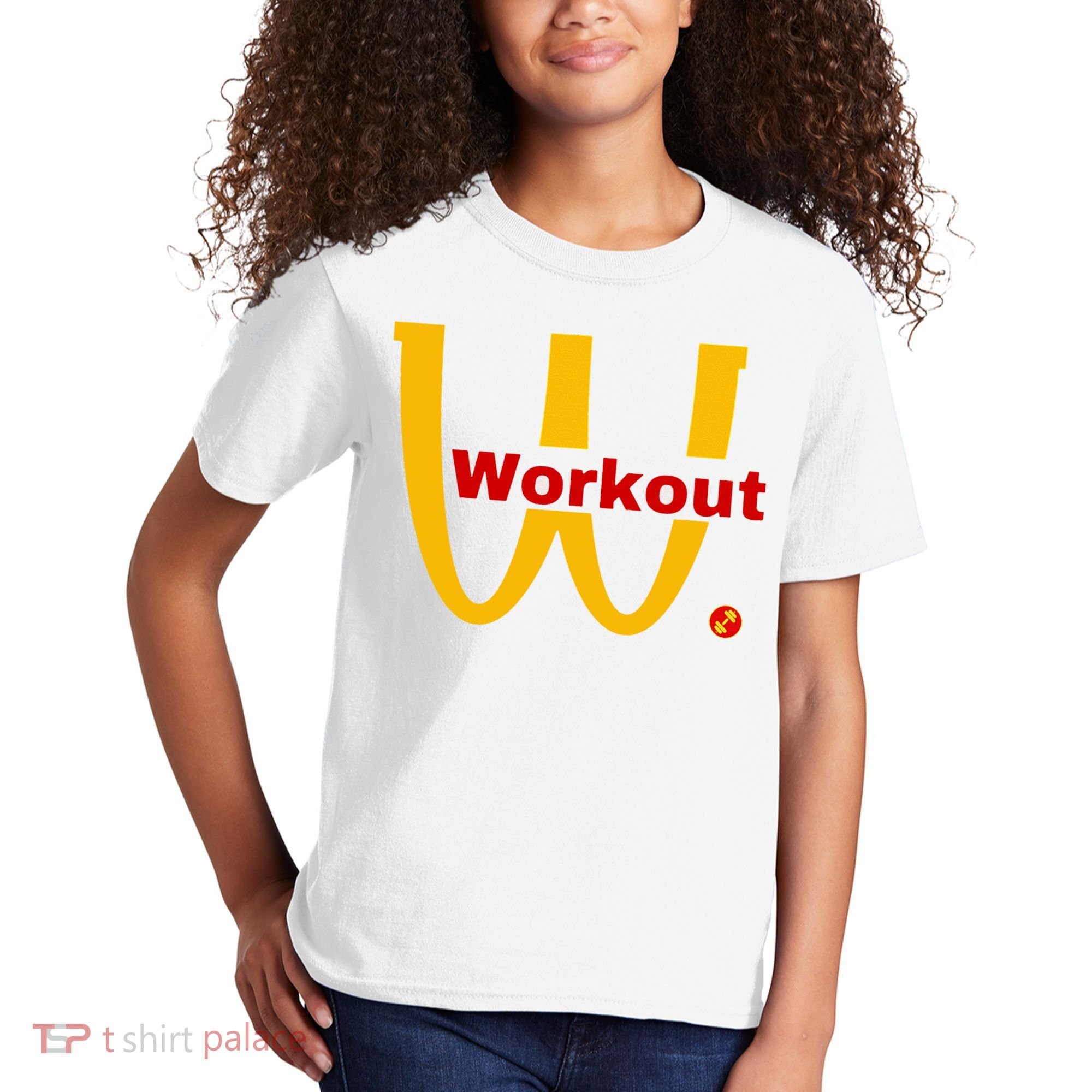 Fitness Gym Sarcastic Spoof Parody Logo Funny Workout Kids T-Shirt