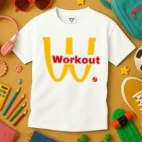 Fitness Gym Sarcastic Spoof Parody Logo Funny Workout Kids T-Shirt thumb 3