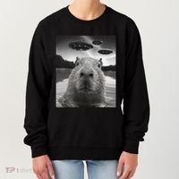 Funny Graphiccapybara Selfie With Ufos Weird Women's Sweatshirt thumb 0