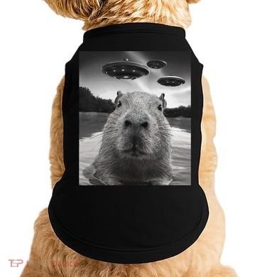 Funny Graphiccapybara Selfie With Ufos Weird Doggie Tank