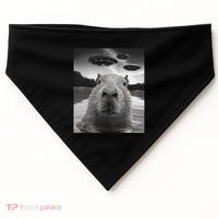 Funny Graphiccapybara Selfie With Ufos Weird USA-Made Doggie Bandana thumb 0