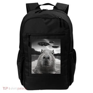 Funny Graphiccapybara Selfie With Ufos Weird Backpack