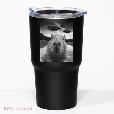 Funny Graphiccapybara Selfie With Ufos Weird Tumbler